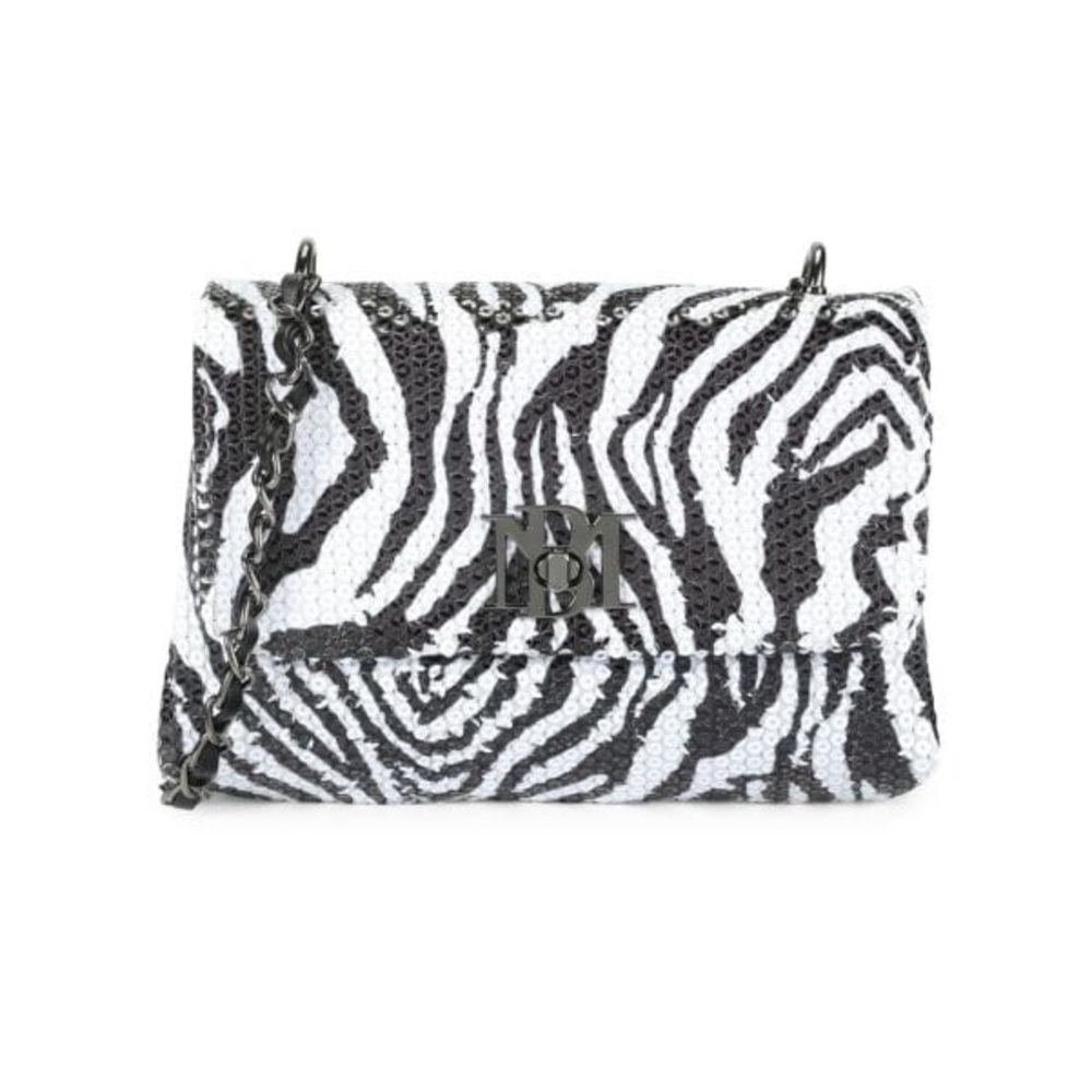 Badgley Mischka Zebra Sequin Crossbody